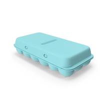 Foam Carton of Eggs Turquoise Blank PNG & PSD Images