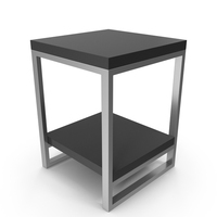 End Table Square Metal/Lacquer PNG & PSD Images
