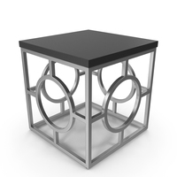 Square Metal & Lacquer End Table PNG & PSD Images