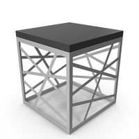 Square Metal & Lacquer End Table PNG & PSD Images