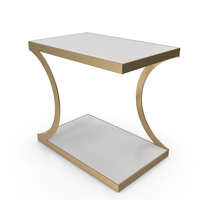 Rectangular Metal & Lacquer End Table PNG & PSD Images