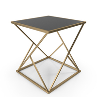 End Table Square Metal/Lacquer PNG & PSD Images