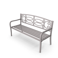 Metallic Garden Bench PNG & PSD Images