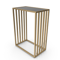 End Table Square Metal/Mirror PNG & PSD Images