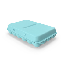 Turquoise Blank Foam Carton Of 24 Eggs PNG & PSD Images
