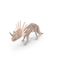 Wooden Styracosaurus Construction Kit PNG & PSD Images