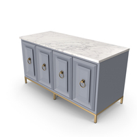 Grey Sideboard With Marble Top PNG & PSD Images