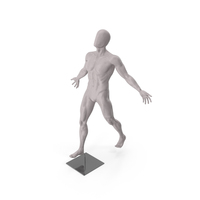 Male Base Body Gray Walks Arms Outstretched PNG & PSD Images