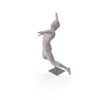 Gray Male Base Body In A Volleyball Jump PNG & PSD Images