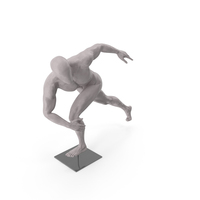 Gray Male Base Body Stretching PNG & PSD Images