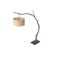 Wooden Arc Floor Lamp PNG & PSD Images