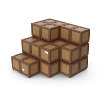 Wooden Crate Boxes Stack PNG & PSD Images
