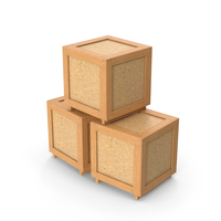 Wooden Cargo Crate Boxes PNG & PSD Images