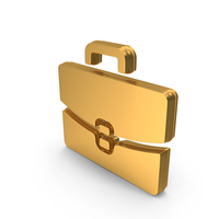 Briefcase Business Icon Gold PNG & PSD Images