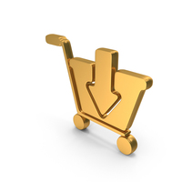 Cart Add Shopping Icon Gold PNG & PSD Images