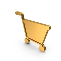 Cart Shopping Icon Gold PNG & PSD Images