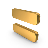 Equal Icon Gold PNG & PSD Images
