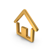 Gold Home Icon PNG & PSD Images