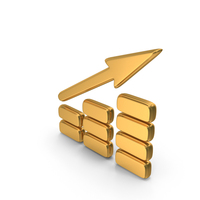 Gold Market Graph Increase Symbol PNG & PSD Images