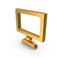 Monitor Icon Gold PNG & PSD Images