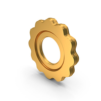 Gold Setting Gear Symbol PNG & PSD Images