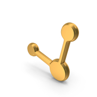 Gold Web Share Symbol PNG & PSD Images