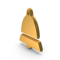 Simple Bell Icon Gold PNG & PSD Images