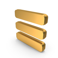 Three Bar Menu Gold PNG & PSD Images