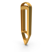Gold Pencil Symbol PNG & PSD Images