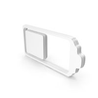 White Battery 50 Percent Symbol PNG & PSD Images