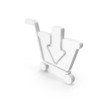 White Shopping Cart Add Icon PNG & PSD Images