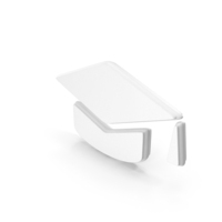 White Graduation Cap Icon PNG & PSD Images