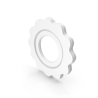 White Setting Gear Symbol PNG & PSD Images