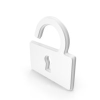 Web Unlock Logo White PNG & PSD Images
