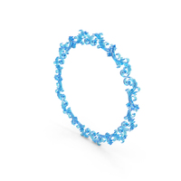 Blue Glass Royal Circular Frame PNG & PSD Images