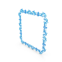 蓝色玻璃皇家方形框架PNG和PSD图像