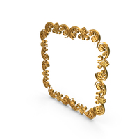 Royal Frame Decorative Square Gold PNG & PSD Images
