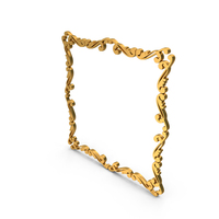 Gold Decorative Square Royal Frame PNG & PSD Images