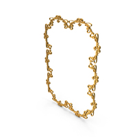 Royal Rectangle Frame Design Decorative Gold PNG & PSD Images