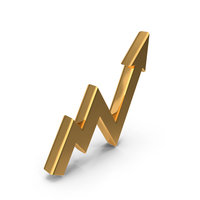 Gold Up Arrow PNG & PSD Images
