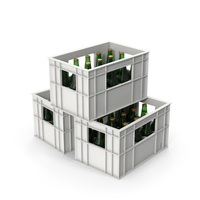 Plastic Bottle Crates With Beer Bottles PNG & PSD Images