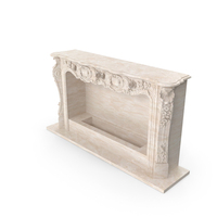 Beige Marble Fireplace PNG & PSD Images