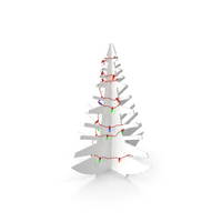 Wooden Christmas Tree  Candle Bulb PNG & PSD Images