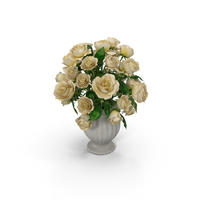 Yellow Roses In Vase PNG & PSD Images