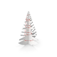 Wooden Christmas Tree  Mini Bulb PNG & PSD Images