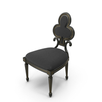 Black Velvet Modern Poker Style Dining Chair PNG & PSD Images