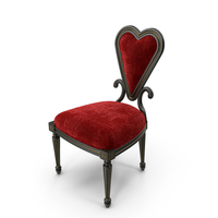 Red Velvet Modern Poker Style Dining Chair PNG & PSD Images