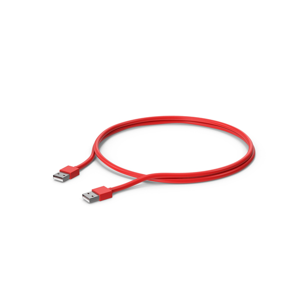 Red USB Cable PNG & PSD Images
