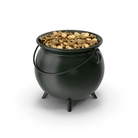 Cauldron With Gold Coins PNG & PSD Images