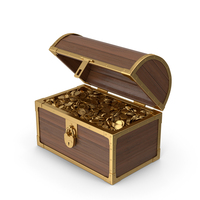Wooden Chest With Coins PNG & PSD Images